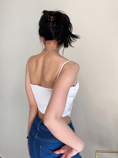 Chaleco Blanco Minimalista de Diseño Francés para Mujer - Image 5