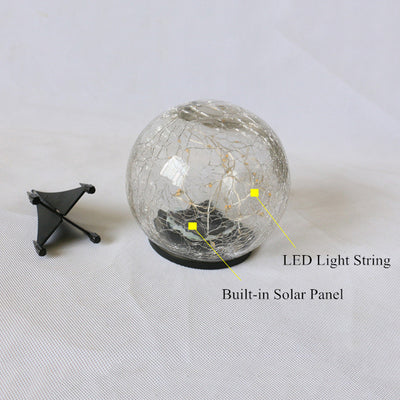 Luz Solar LED de Jardín con Diseño de Esfera de Cristal Agrietado - Image 27