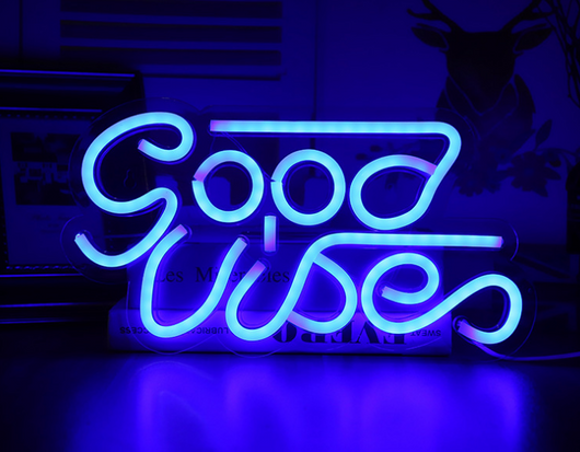 Letrero de Neón LED Transparente con Diseño Especial para Pared
