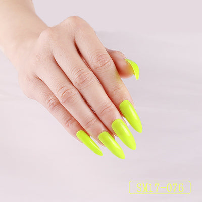 Uñas Postizas Ovaladas Puntiagudas Rojo Intenso - Image 13