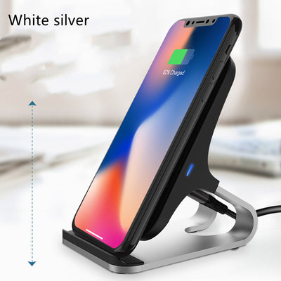 Cargador Inalámbrico 15W QI Rápido con Soporte para Teléfono en Aluminio - Image 7