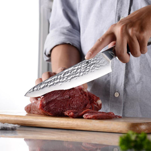 Cuchillo de Chef 8 Pulgadas Acero Inoxidable Forjado con Mango de Madera - Image 9