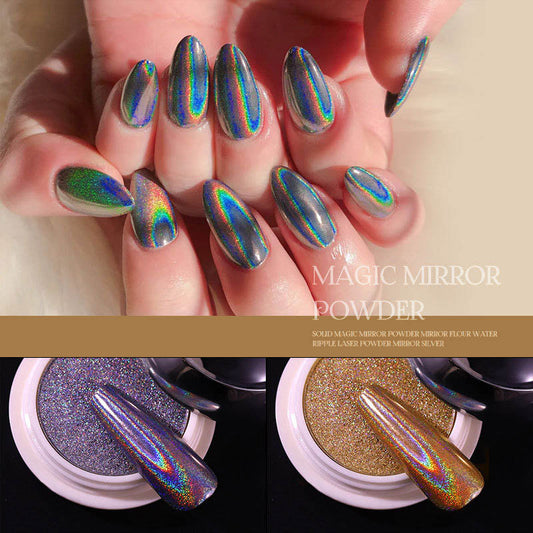 Polvo Láser para Uñas de Moda - Acabado Espejo Brillante
