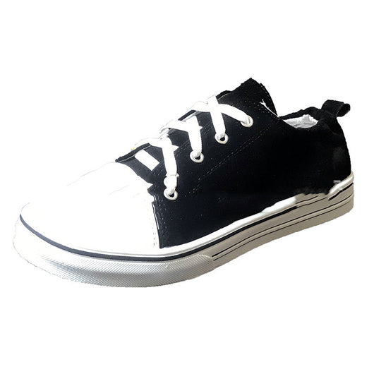 Zapatillas Plataforma Lona con Tacón Plano y Cordones - Image 5