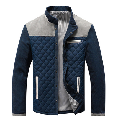 Chaqueta Casual Slim Fit para Hombre - Diseño Patchwork Primavera Otoño - Image 3