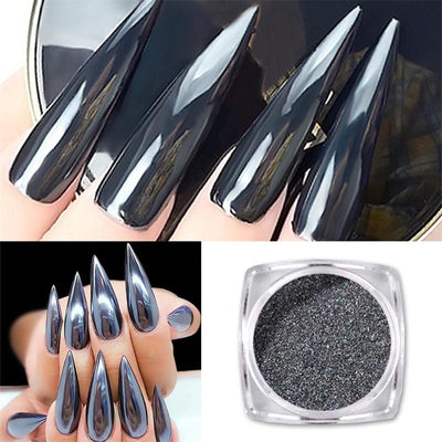 Brillo de Uñas Espejo Negro con Electroplating Fashion