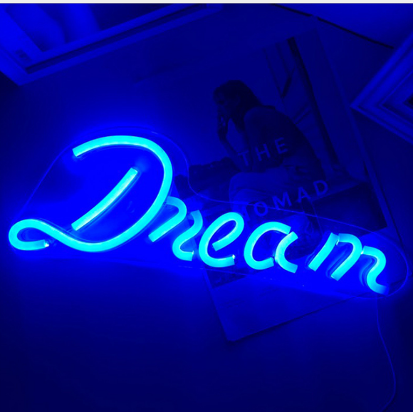 Lámpara Colgante Neon LED con Letras Acrílicas Personalizables Dream