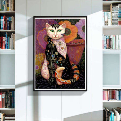Cuadro de Diamantes Gato - Pintura Decorativa Completa para el Hogar - Image 2