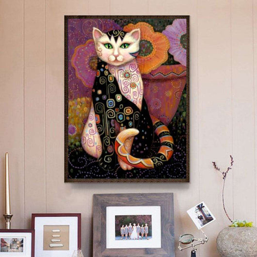 Cuadro de Diamantes Gato - Pintura Decorativa Completa para el Hogar - Image 5