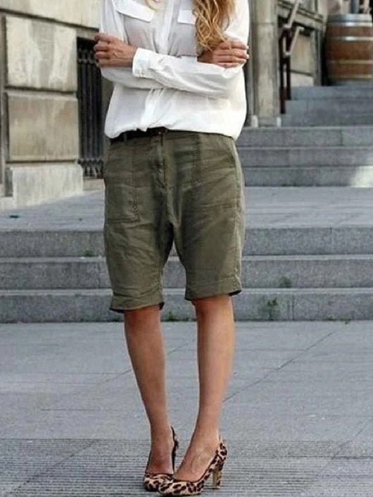Shorts Sueltos de Algodón y Lino para Hombre y Mujer - Image 7