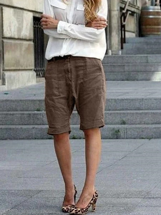 Shorts Sueltos de Algodón y Lino para Hombre y Mujer - Image 5