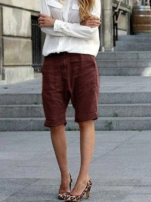 Shorts Sueltos de Algodón y Lino para Hombre y Mujer - Image 4