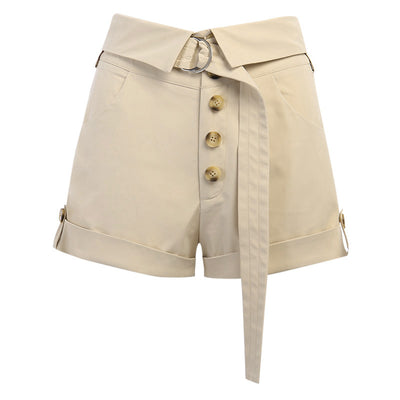 Shorts Slim Ajustado con Cinturón de Cadera y Botones - Colección Verano - Image 5