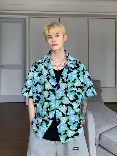 Camisa Hawaiana Floral Contraste para Hombre - Image 7