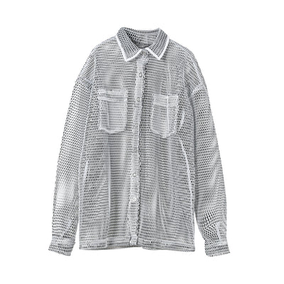 Chamarra Ligera Transpirable con Diseño Calado para Hombre Talla Grande - Image 7