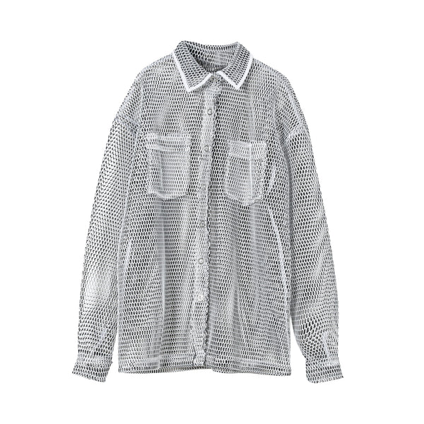 Chamarra Ligera Transpirable con Diseño Calado para Hombre Talla Grande - Image 3