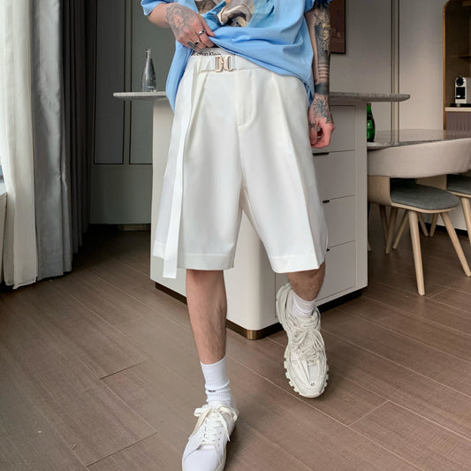 Pantalones Cortos Elásticos de Diseñador con Caída Perfecta