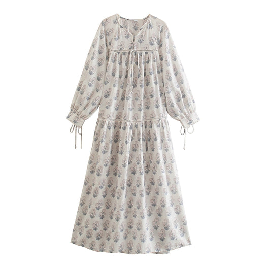 Vestido Casual de Verano con Estampado y Detalles en Capas - Image 2