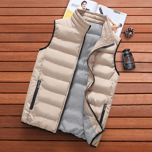 Chaleco Térmico para Hombre con Cuello Alto - Abrigo Casual Invierno Seda Algodón - Image 8