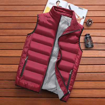 Chaleco Térmico para Hombre con Cuello Alto - Abrigo Casual Invierno Seda Algodón - Image 4