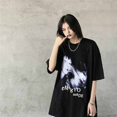 Playera Estampada Diablo Funeral Tear Doble Cara para Niña