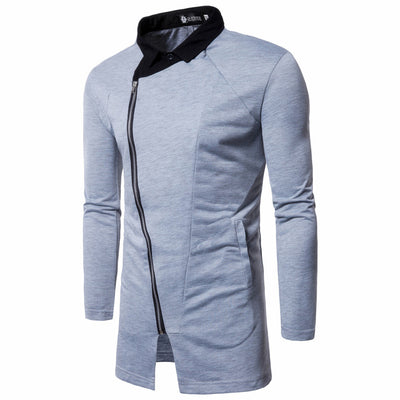 Chaqueta de Punto Casual con Cierre Diagonal y Contraste de Colores - Image 8