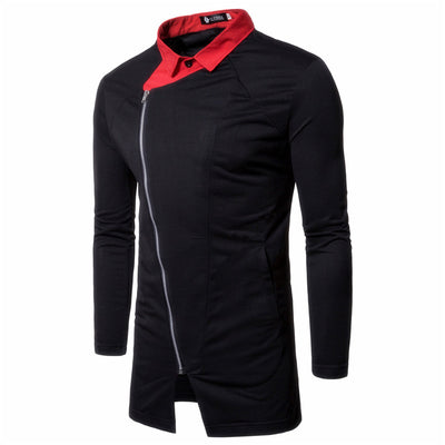 Chaqueta de Punto Casual con Cierre Diagonal y Contraste de Colores - Image 9