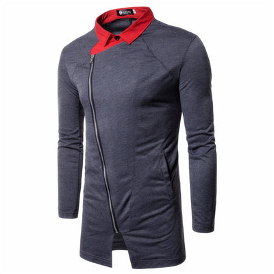 Chaqueta de Punto Casual con Cierre Diagonal y Contraste de Colores - Image 5