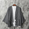 Camisa Retro Cuadros Japonesa con Corbata para Hombre