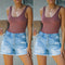 Shorts Denim Clásicos de Cintura Alta Corte Recto