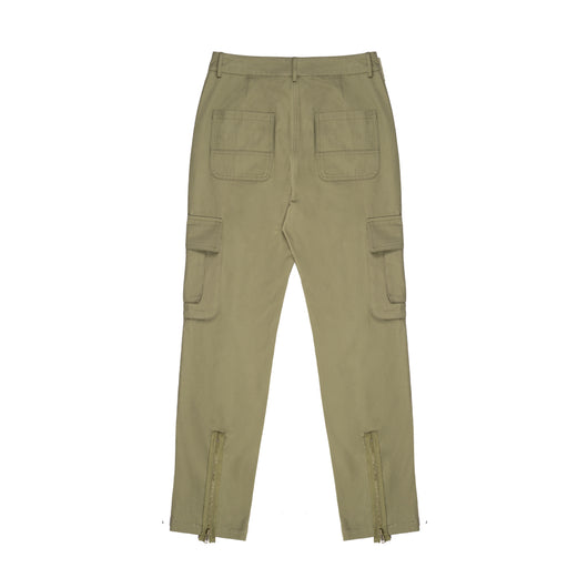 Pantalón de Trabajo Verde Militar con Bolsillos y Cierre - Image 9