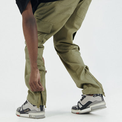 Pantalón de Trabajo Verde Militar con Bolsillos y Cierre - Image 5