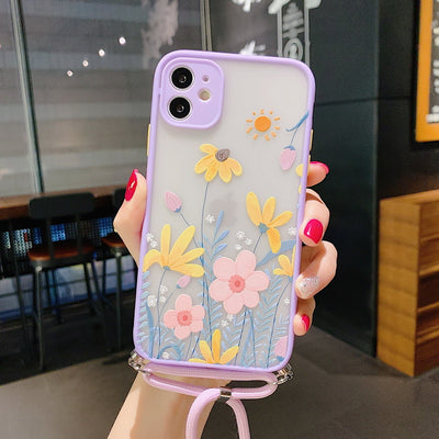 Funda para iPhone XS Max con Correa Floral Lavanda - Image 5