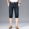 Calça Jeans Cropped Cintura Alta Corte Reto Estilo Executivo