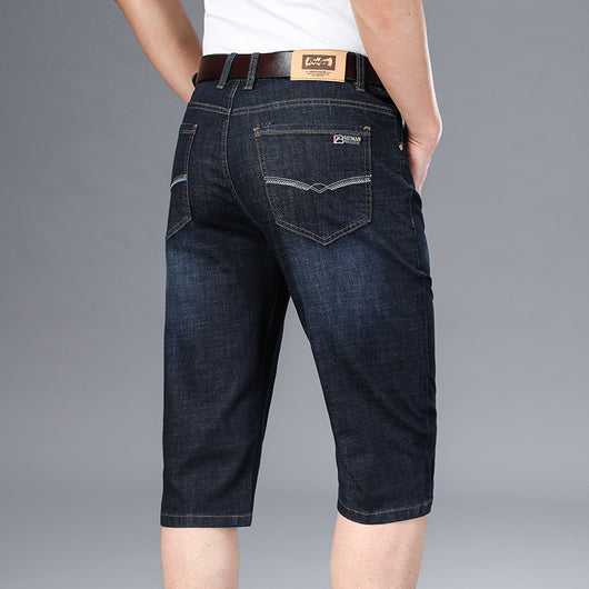 Jeans Cropped Cintura Alta Corte Recto Estilo Ejecutivo - Image 3