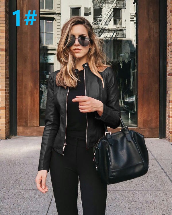 Blazer de Cuero PU para Mujer - Colección Otoño Invierno