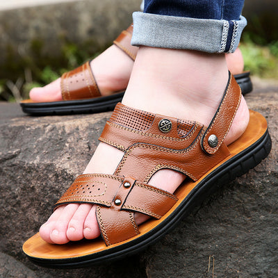 Sandalias de Cuero para Hombre - Zapatos de Playa Cómodos - Image 2