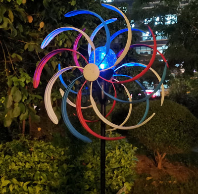Lámpara Solar de Jardín con Esfera de Cristal Iluminada - Image 11