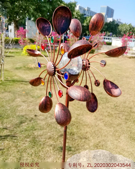 Lámpara Solar de Jardín con Esfera de Cristal Iluminada - Image 4
