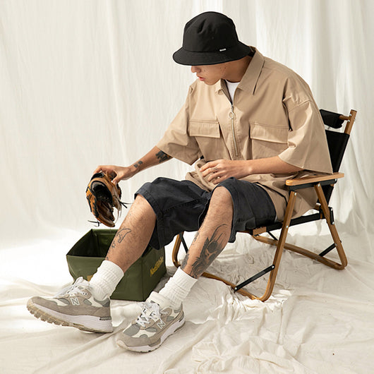 Playera Commuter Retro con Cierre Medio, Bolsillos y Protección Impermeable para Hombre - Image 12