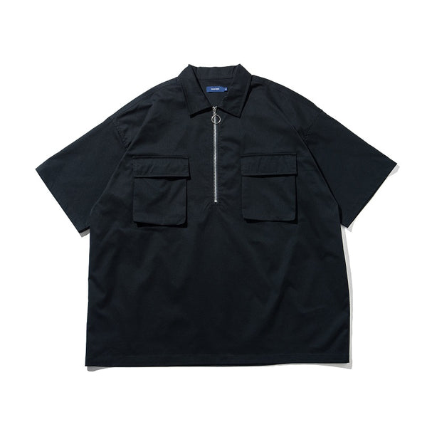 Playera Commuter Retro con Cierre Medio, Bolsillos y Protección Impermeable para Hombre - Image 5