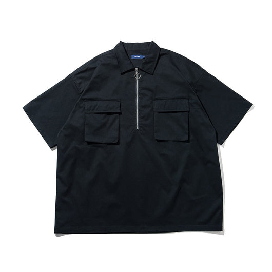 Playera Commuter Retro con Cierre Medio, Bolsillos y Protección Impermeable para Hombre - Image 5