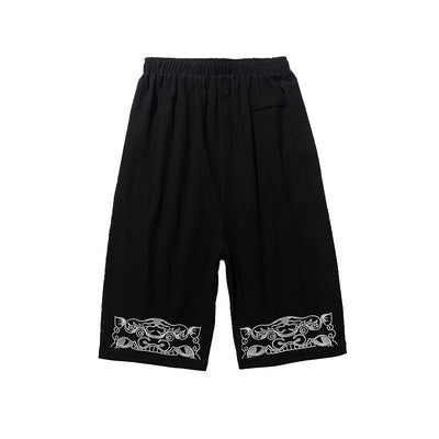 Pantalones Capri de Algodón y Lino Estilo Chino Casual - Image 4