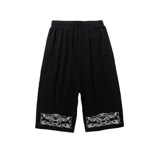 Pantalones Capri de Algodón y Lino Estilo Chino Casual - Image 4