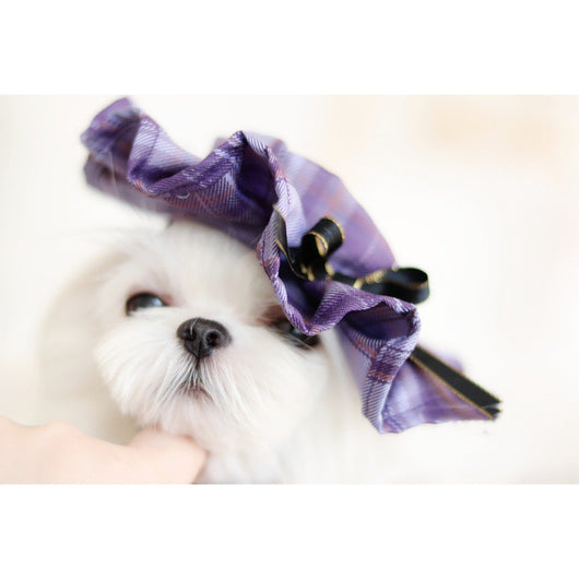 Vestido Escocés JK para Mascotas con Lazo y Pliegues - Image 9