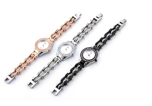Reloj Pulsera en Acero Titanio Resistente al Agua