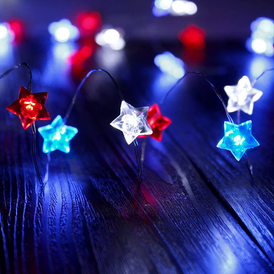 Guirnalda de Luces Navideñas Tricolor en Forma de Estrella - Image 2