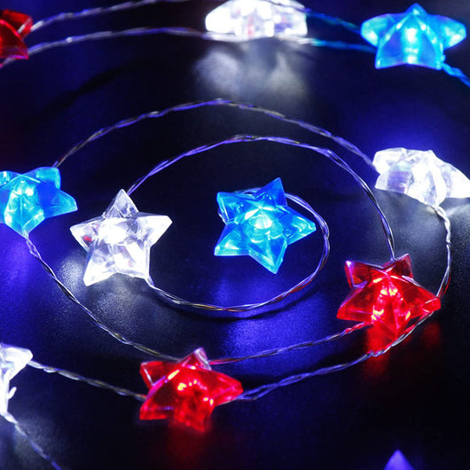 Guirnalda de Luces Navideñas Tricolor en Forma de Estrella - Image 4