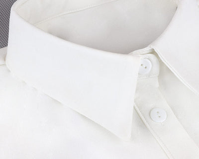 Blusa Casual de Gasa con Cuello Postizo Elegante - Image 13