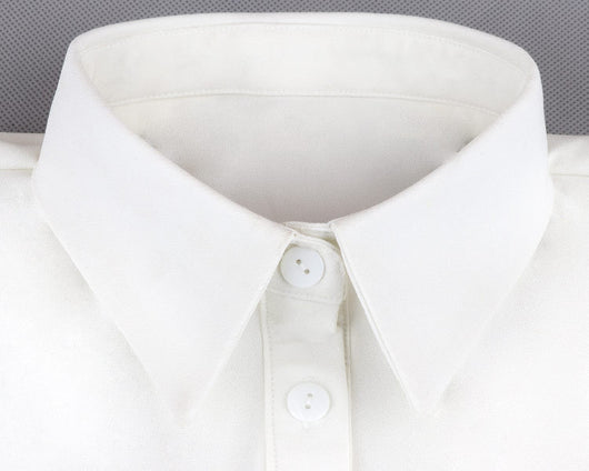 Blusa Casual de Gasa con Cuello Postizo Elegante - Image 6